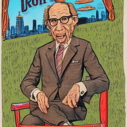 Image similar to The Artwork of R. Crumb and his Cheap Suit Dr. Ruth tells you to have more relations, pencil and colored marker artwork, trailer-trash lifestyle