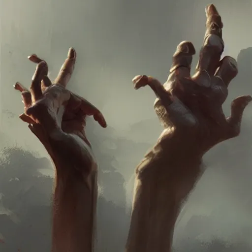 Prompt: human hands, by greg rutkowski, matte painting, trending on artstation