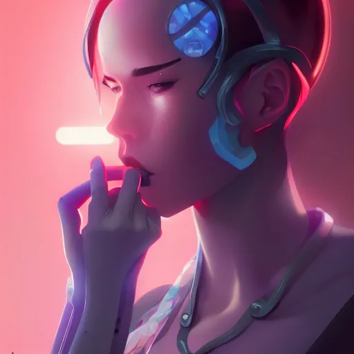 Image similar to portrait of a beautiful cybernetic woman, art by lois van baarle and ross tran and sam yang and ilya kuvshinov and guweiz, digital art, high detail, sharp focus, unreal engine 5, trending on artstation, deviantart, pinterest, 4 k uhd image