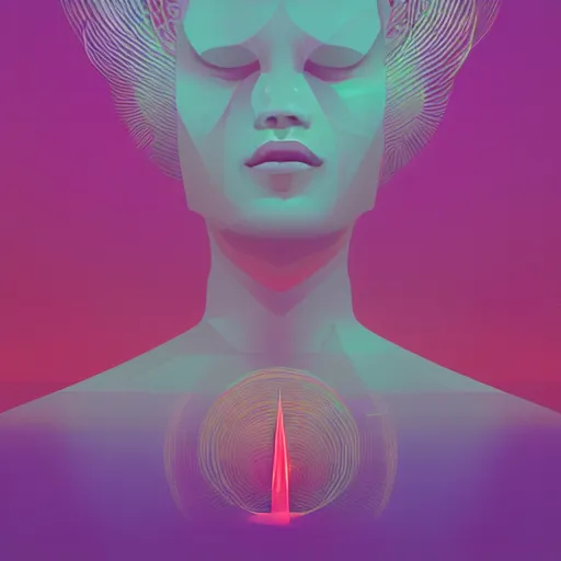 Image similar to a goddess by Petros Afshar and Beeple