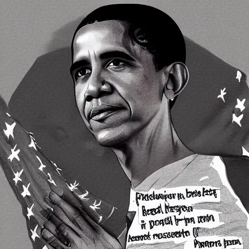 Prompt: fanart of pregnant barack obama, devianart