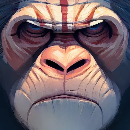 Image similar to face icon stylized minimalist planet of the apes, loftis, cory behance hd by jesper ejsing, by rhads, makoto shinkai and lois van baarle, ilya kuvshinov, rossdraws global illumination