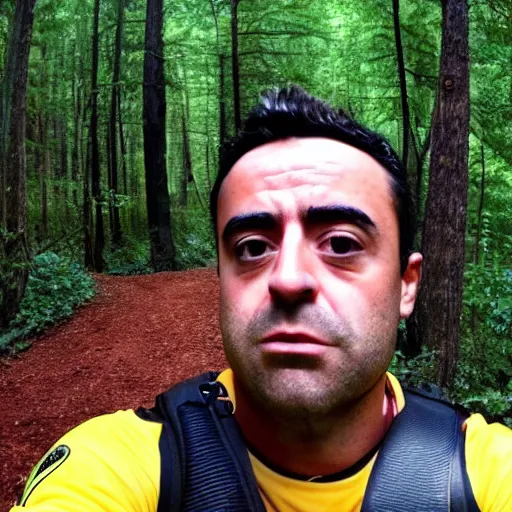 Image similar to night trail cam footage in a forest of xavi hernandez