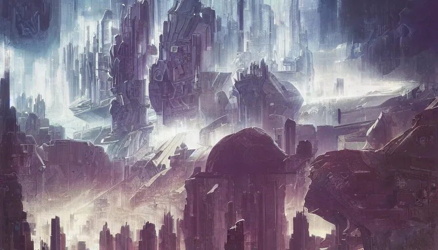 Image similar to supernova, neo brutalism city in space, minimalistic, graphic shapes, painted by ruan jia, raymond swanland, lawrence alma tadema, zdzislaw beksinski, norman rockwell, jack kirby, tom lovell, alex malveda, greg staples