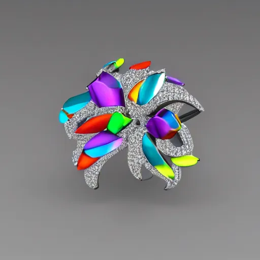 Prompt: multi color diamonds realistic 4 k