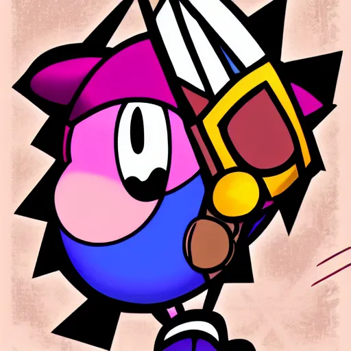 Prompt: kirby in the style of christian weston chandler