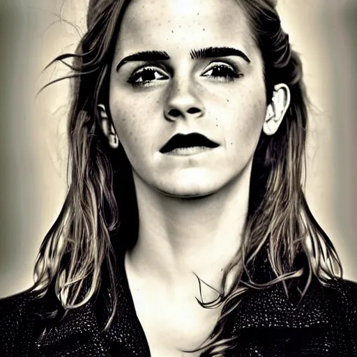 Image similar to emma watson, surrealism, surreal, art, surrealist, trending, popular, famous