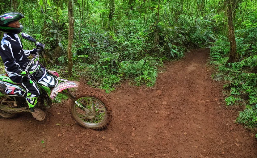 Image similar to a motocross track, in the jungle