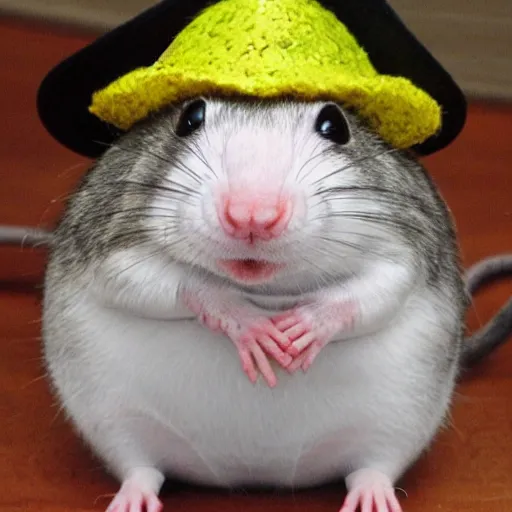 Prompt: I may be fat but I am still just a rat in a hat