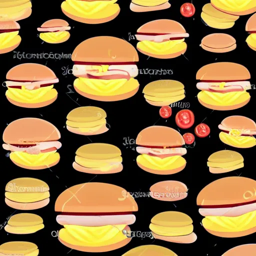 Prompt: Cute floating burger cheese design, vector art