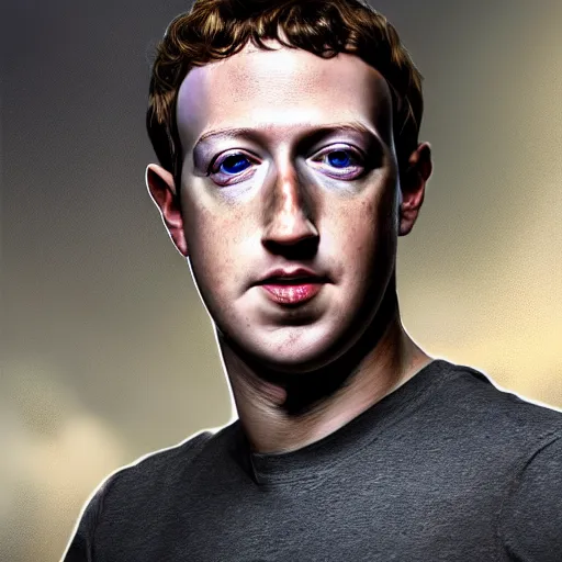 Image similar to mark zuckerberg Half lizard face , digital art , trending on artstation , matte painting , Hyperdetailed , CGSociety