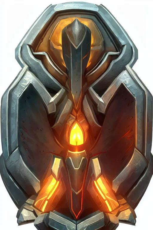 Image similar to shield fantasy epic legends game icon stylized digital illustration radiating a glowing aura global illumination ray tracing hdr fanart arstation by ian pesty and katarzyna da „ bek - chmiel