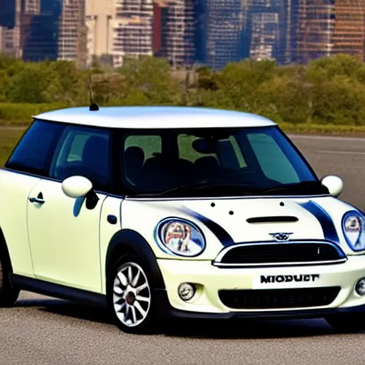 Prompt: mini cooper mixed with honda fit