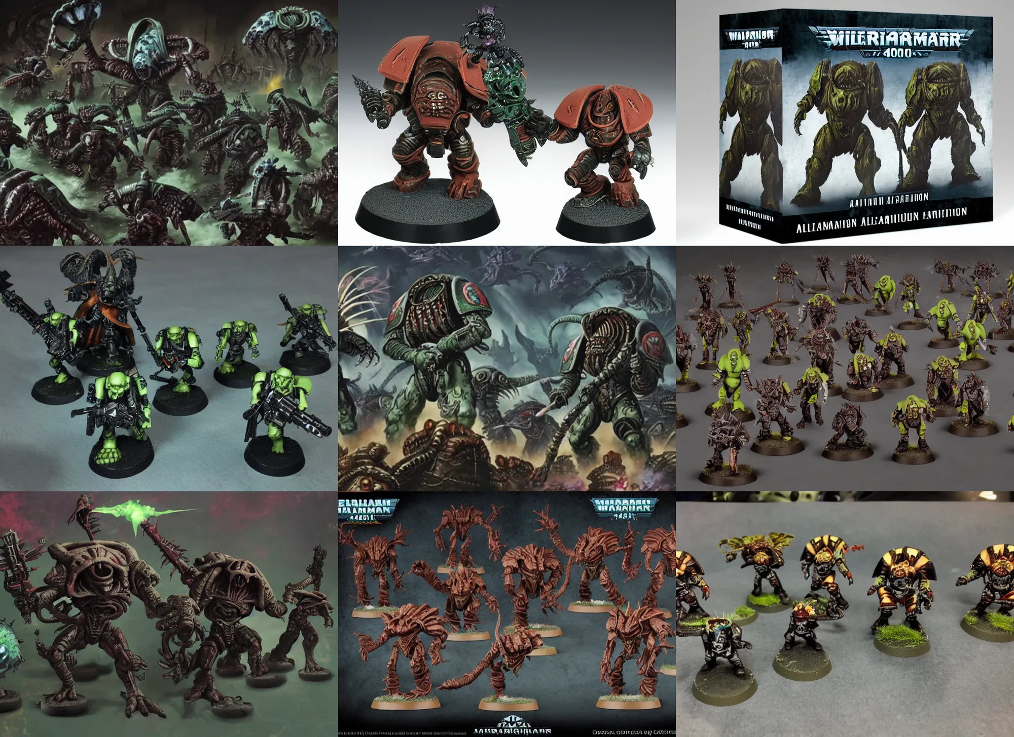 Prompt: new alien faction in Warhammer 40,000