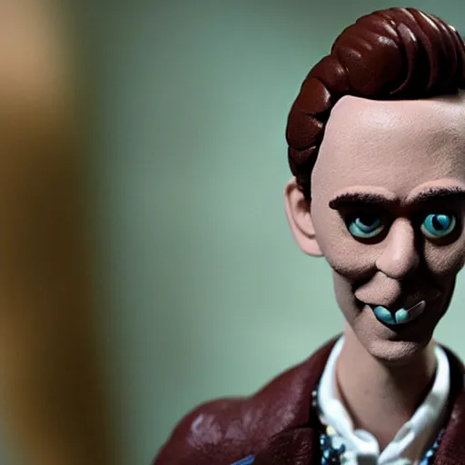 Image similar to tom hiddleston loky claymation