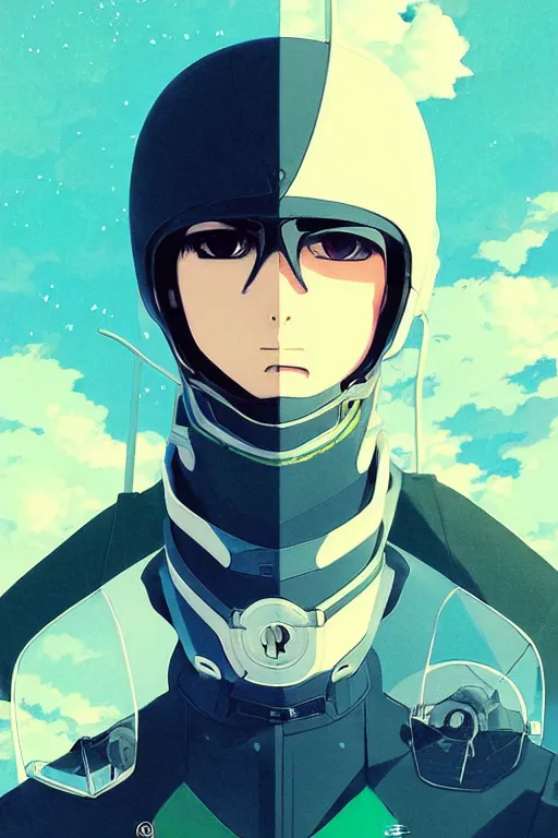 Image similar to portrait of a kamen rider rx by ilya kuvshinov, cloudy sky background lush landscape ln illustration concept art anime key visual trending pixiv by victo ngai fanbox by greg rutkowski makoto shinkai takashi takeuchi studio ghibli