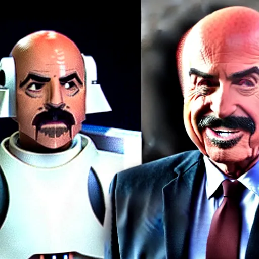 Image similar to dr. Phil as a ghost in star wars