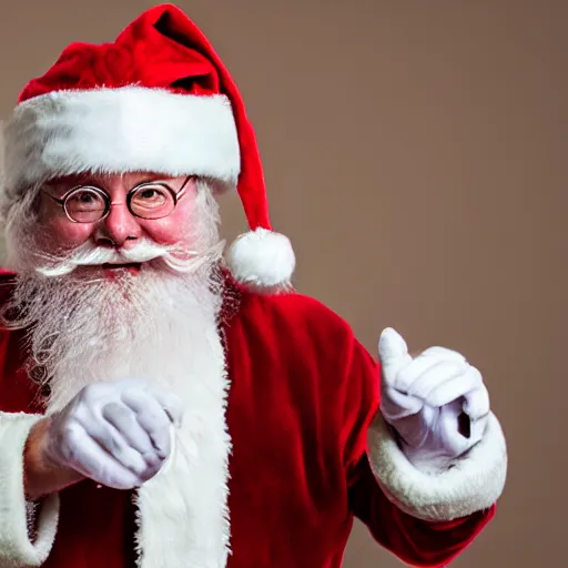 Image similar to santa with hairy claws