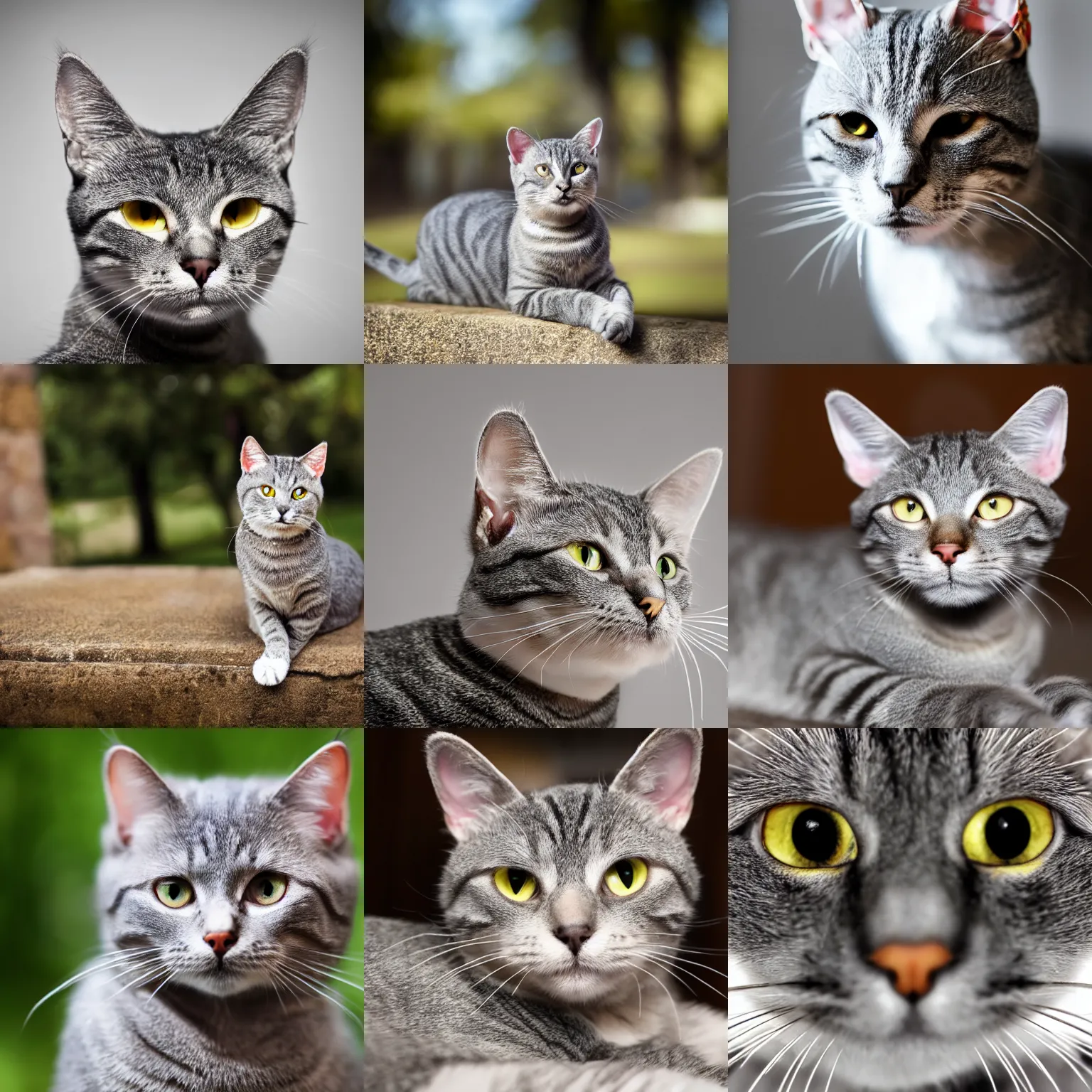Prompt: short legged grey tabby cat wearing a crown, realistic, 4k, 8k, uhd