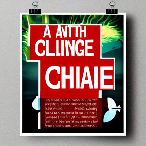 Image similar to an awareness poster about climate change