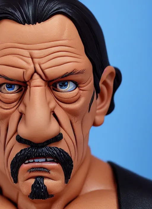 Image similar to danny trejo, an nendoroid of danny trejo figurine, realistic face, detailed product photo