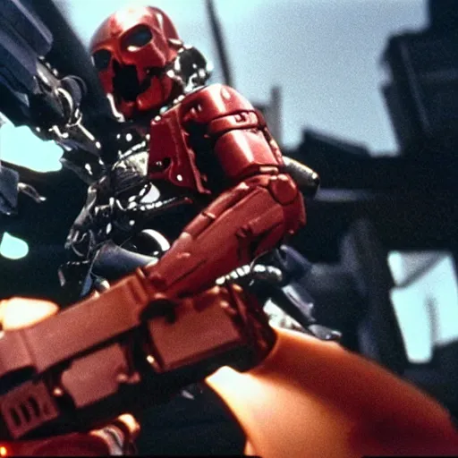 Prompt: movie still of cyborg gundan wing, cinematic composition, cinematic light, criterion collection, by wes craven