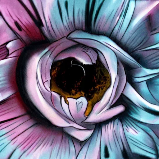 Image similar to white rose from mr robot, in the style of hideki anno, inspired by evangelion, photorealistic, epic, super technical, cinematic still