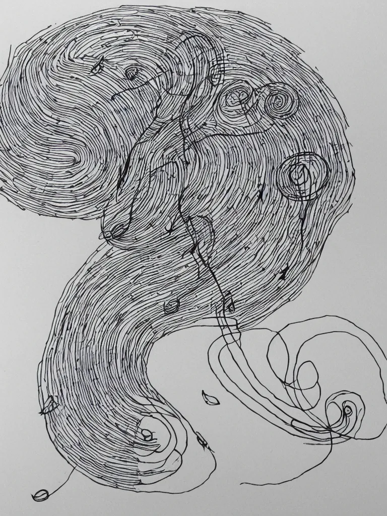 Image similar to single line drawing, acorn turns into a tree in shape of treble clef, two half bed one with bursts of color, trending on art station, continuous line drawing