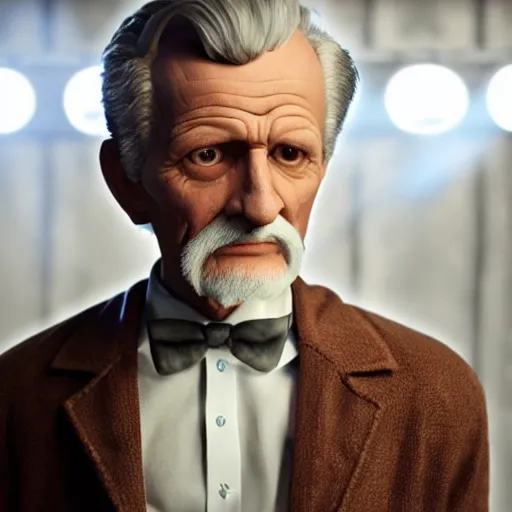 Prompt: tom holland as an old man with a beard as the new doctor who, cinematic, volumetric lighting, f 8 aperture, cinematic eastman 5 3 8 4 film, photorealistic