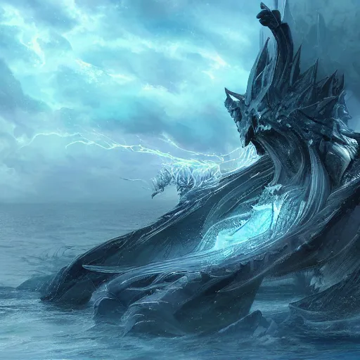 Prompt: ocean throne, concept art, legendary, dramatic lightning, trending on deviantart, movie still, award wining photograph