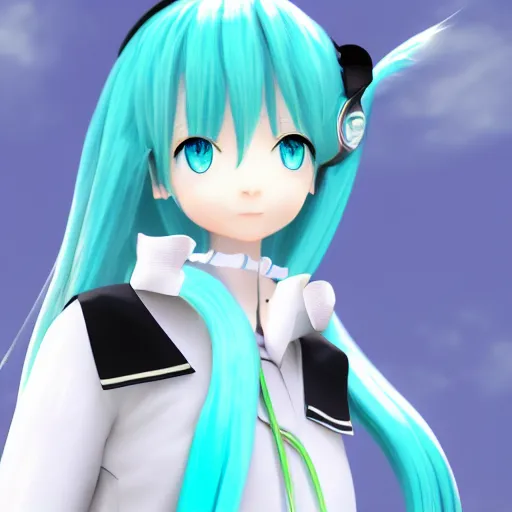 Prompt: photorealistic hatsune miku