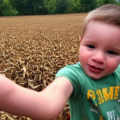 Prompt: when he encountered maize for the first time, he thought it incredibly corny