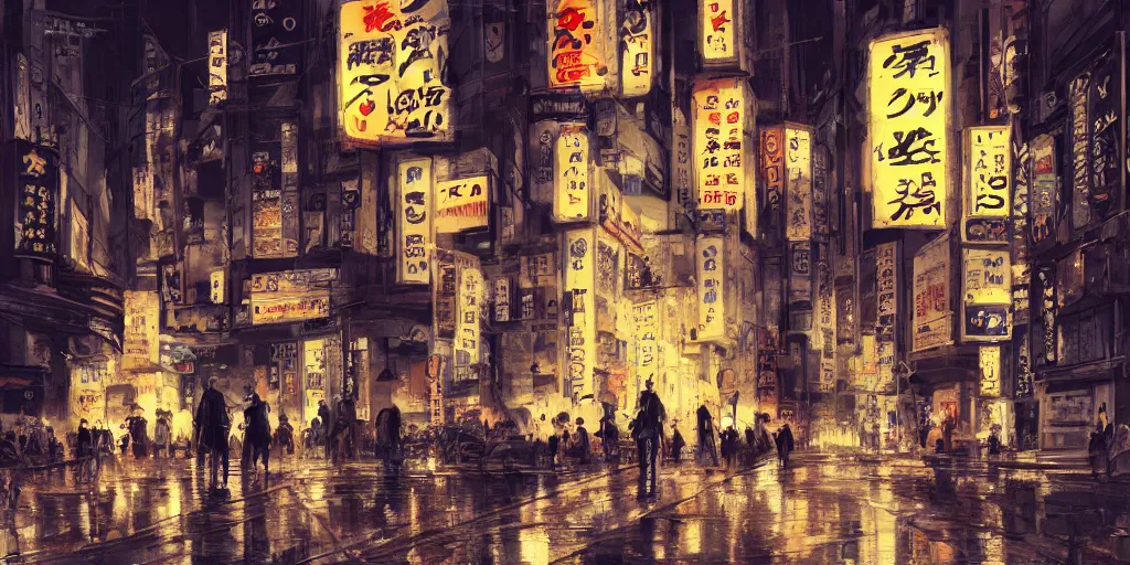 Prompt: a cat walking at the busy streets of tokyo at night, mixed media, concept art, digital painting, trending on artstation, highly detailed, epic composition, 8 k uhd