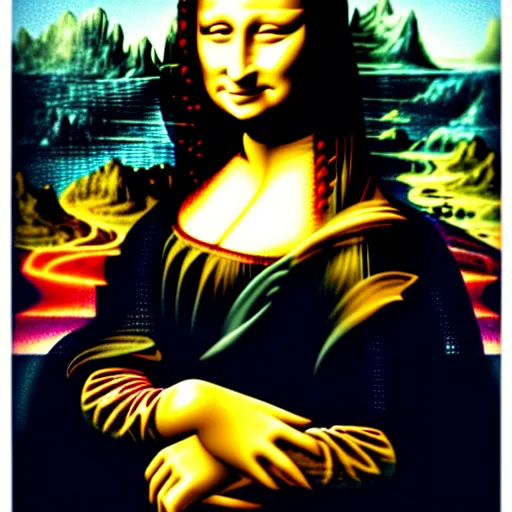 Image similar to mona lisa by lisa frank and jim lee