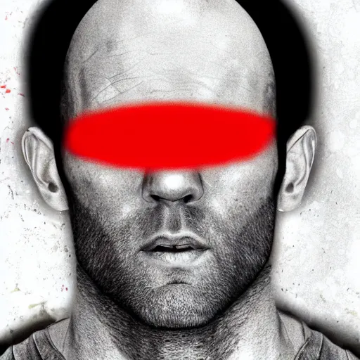 Image similar to cell shaded photo of jason statham as mario