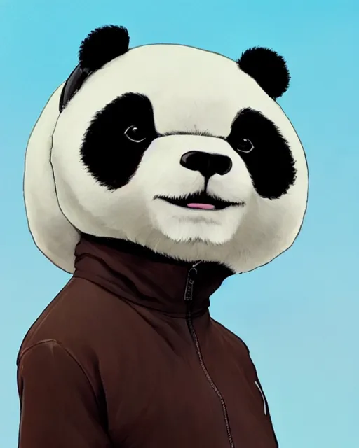 Image similar to a panda wearing a VR headset on his head. By Makoto Shinkai, Stanley Artgerm Lau, WLOP, Rossdraws, James Jean, Andrei Riabovitchev, Marc Simonetti, krenz cushart, Sakimichan, trending on ArtStation, digital art.
