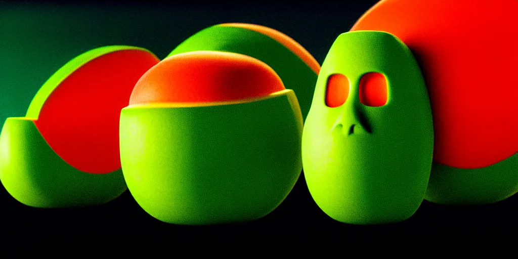 Image similar to elon musk as a melon, hyperrealistic, claymation, volumetric lighting, 3 5 mm film still, concept art