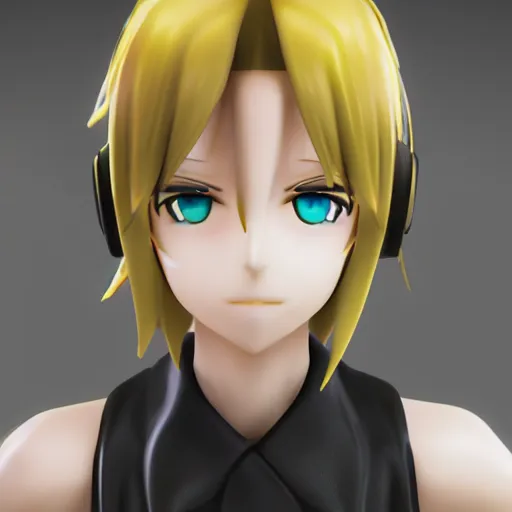 Prompt: Kagamine Rin high detailed 3d render, unreal engine 5, 8k