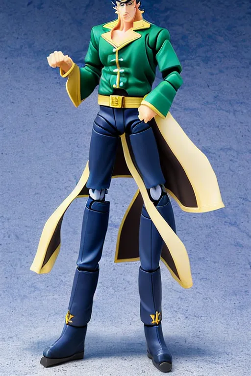 Image similar to still high quality action figure of jotaro kujo as a horse, tsurime eyes, tareme eyes, personification, dynamic pose, detailed product photo, featured on amiami, tone mapped, beautiful composition, 8 5 mm, f. 1 4