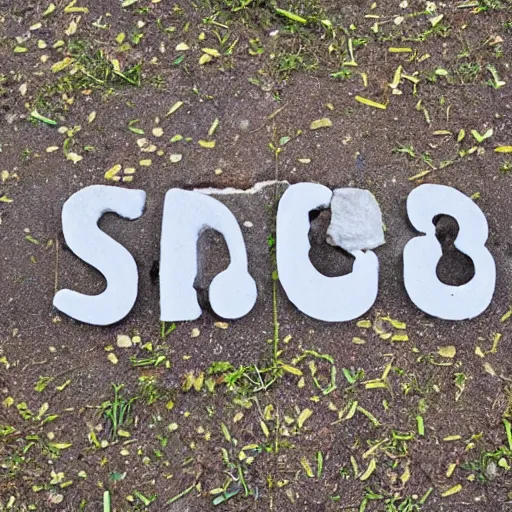 Image similar to the stones are laid out in the form of the letter s