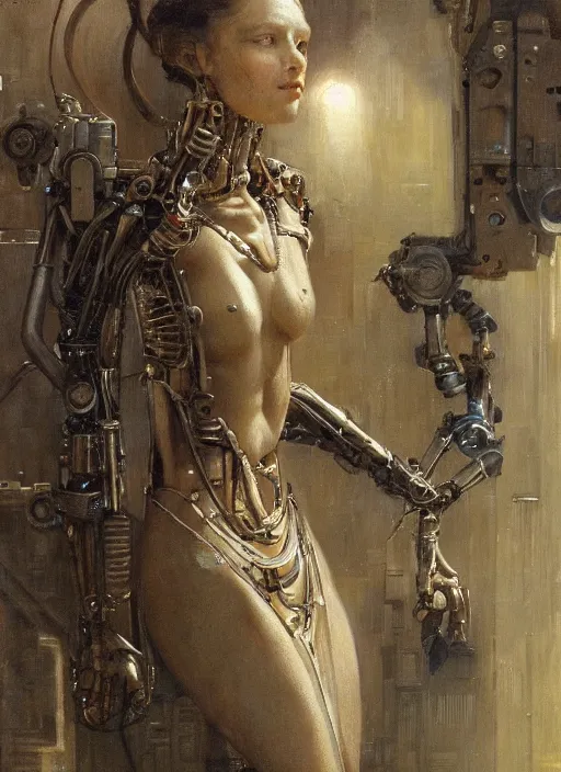 Prompt: a portrait of a mechanical woman, by h. r. giger, detailed by gaston bussiere, bayard wu, maxim verehin, greg rutkowski, masterpiece, sharp focus, cinematic lightning