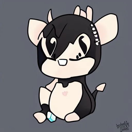 Image similar to cute chibbi cow in anime style, highly detailed, treanding on arttation