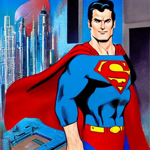 Prompt: Superman as a football manager, drawn by Alex Ross