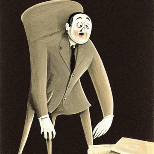 Image similar to a character by Charles Addams