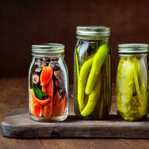 Image similar to pickled rats in a jar