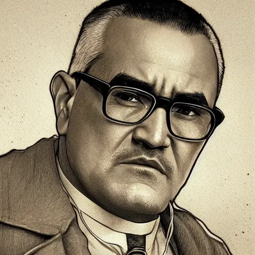 Prompt: amazing lifelike award winning pencil illustration of father oscar Romero trending on art station artgerm Greg rutkowski alphonse mucha cinematic