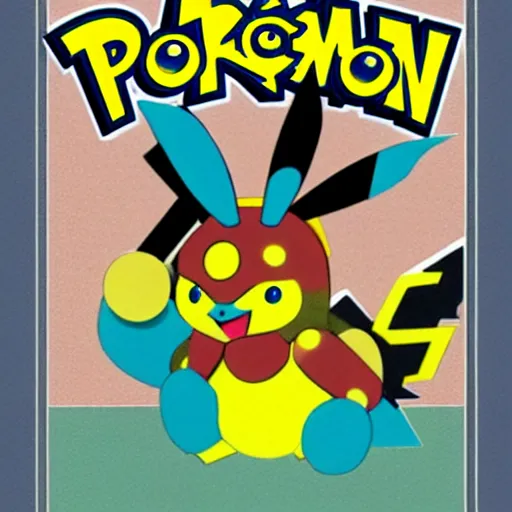 Image similar to bauhaus pokemon gouache illustration hip hop album cover art, conceptual mystery pokemon, intricate detailed painting, illustration sharp detail, manga 1 9 9 0