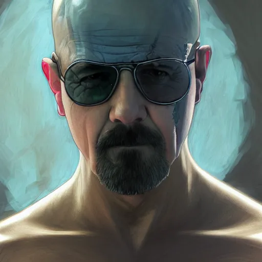 Prompt: Heisenberg as Kratos, highly detailed, digital painting, artstation, concept art, smooth, sharp focus, illustration, ArtStation, art by artgerm and greg rutkowski and alphonse mucha and J. C. Leyendecker and Edmund Blair Leighton and Katsuhiro Otomo and Geof Darrow and Phil hale and Ashley wood and Ilya repin and Charlie Bowater