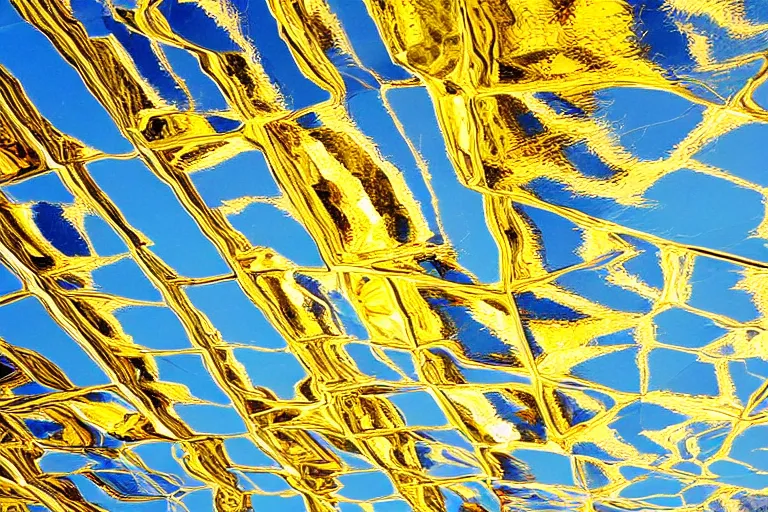 Image similar to abstraction, chrome, reflect, ultra realistic!!!, clear weather, golden hour, sharp focus