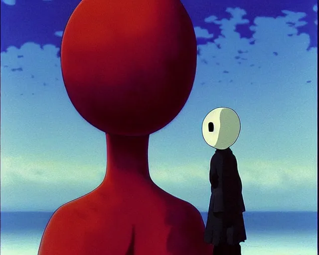 Prompt: no face from spirited away. angry art by john singer sargent. a still from spirited away by studio ghibli. surrealism, yves tanguy. beksinski art style